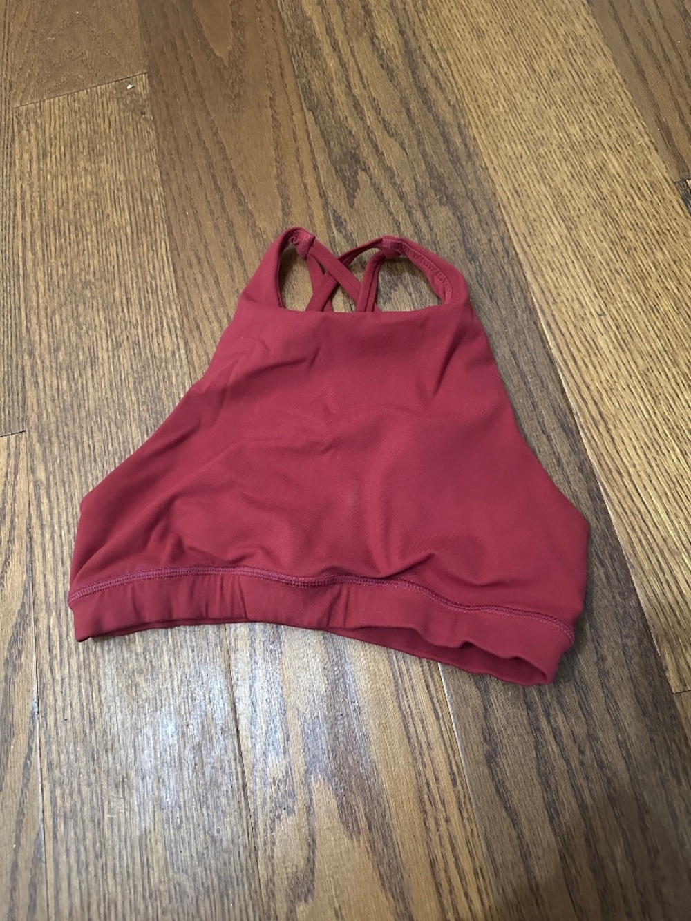 Southern Athletica Red High Neck Halter Strappy Sport Athletic Bra Women Size S